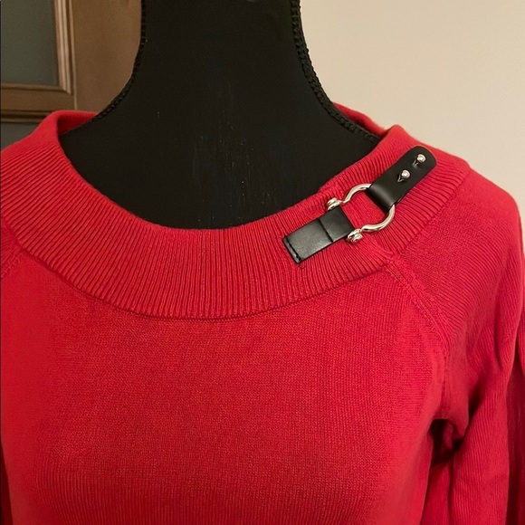 Ralph Lauren Red Cowl Neck Sweater - Picture 2 of 8